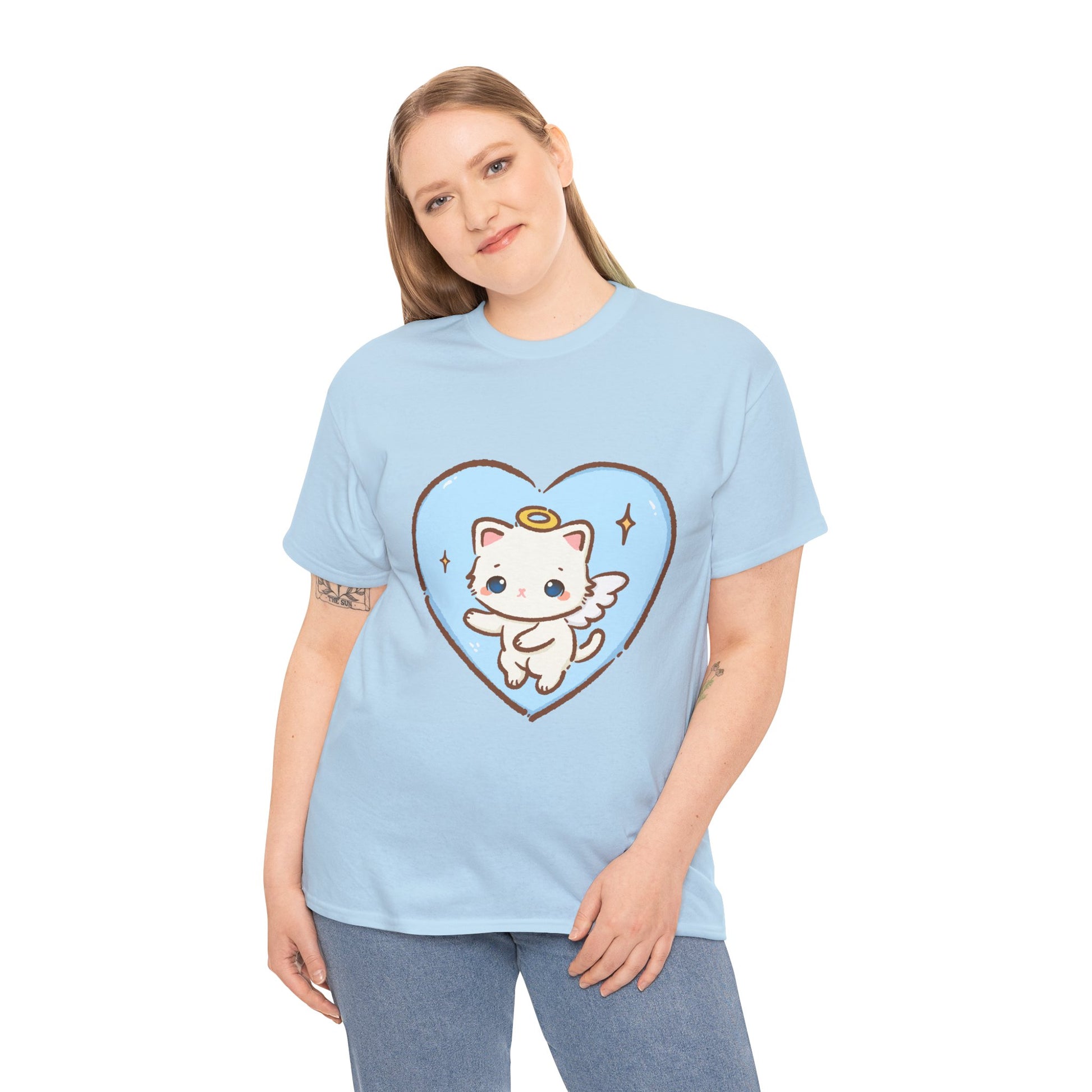 Adorable Angel Kitty Play Tee - Puppy's Aesthetics
