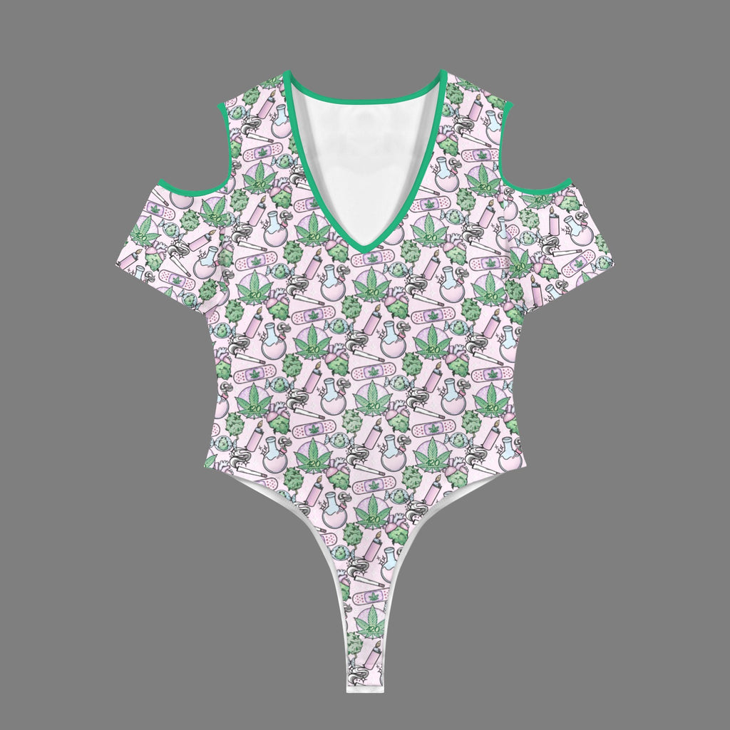 Cannabis Pink Peekaboo Playsuit