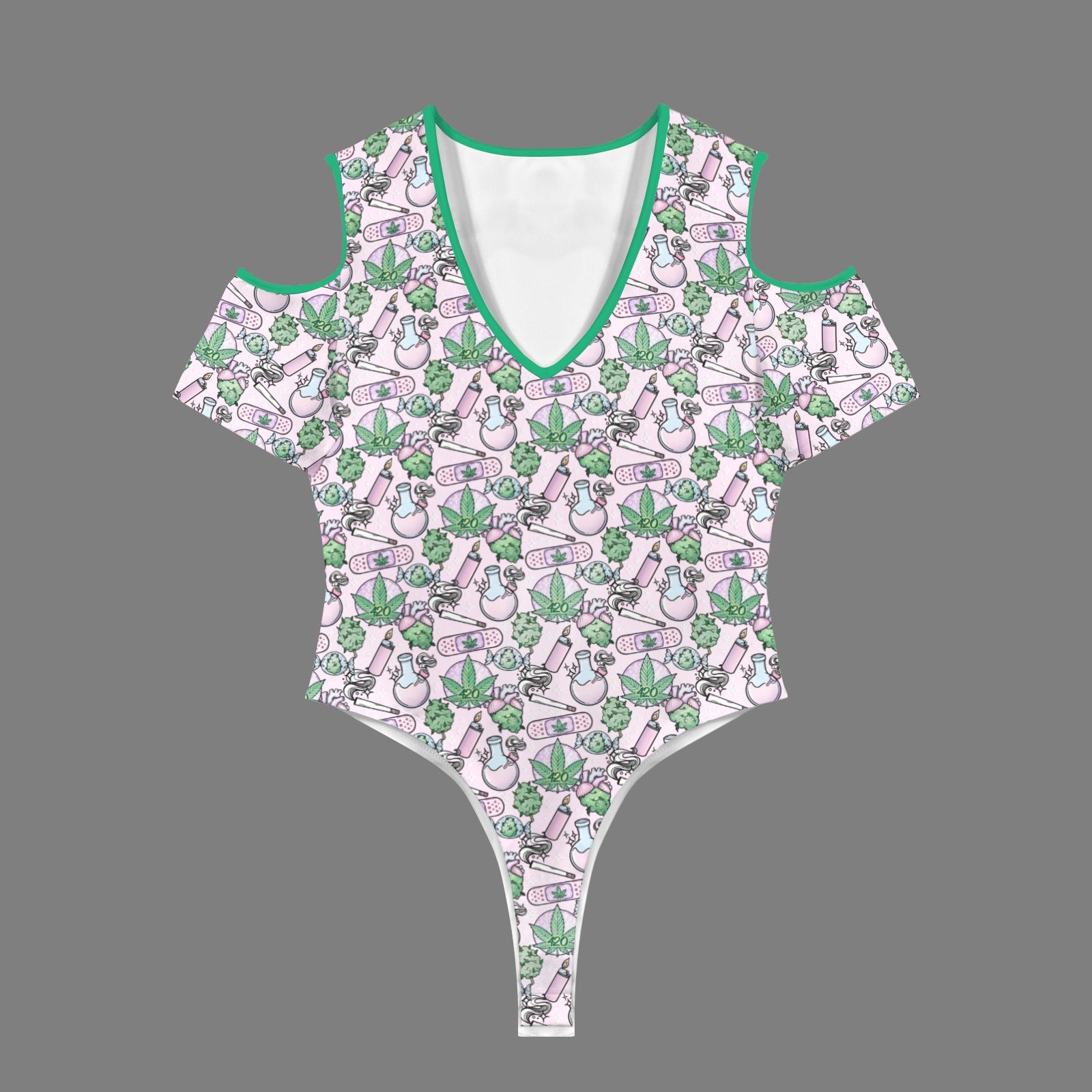 Cannabis Pink Peekaboo Playsuit