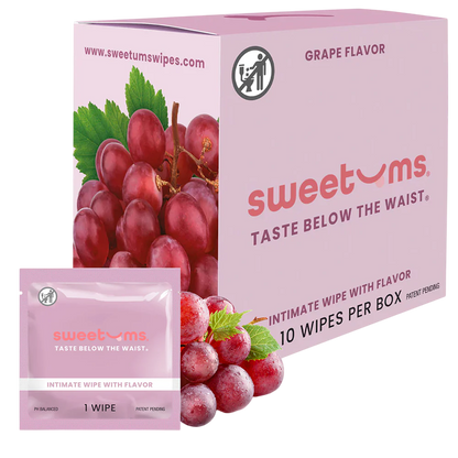Grape Intimate Wipes - 10 Pack