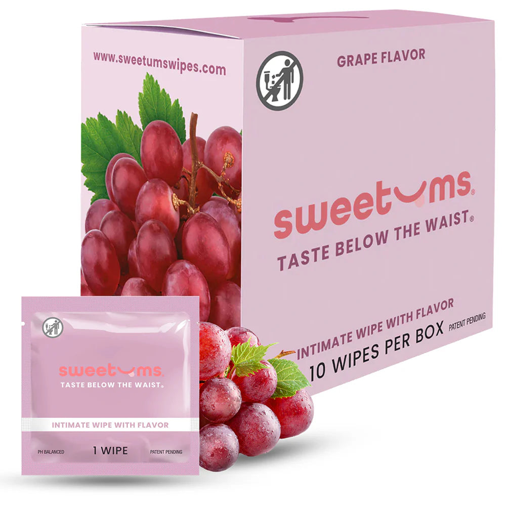 Grape Intimate Wipes - 10 Pack