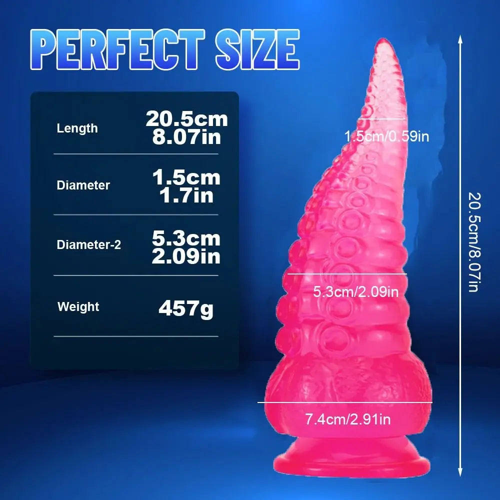 Large Silicone Tentacle Dildo (Colors) PVC pink