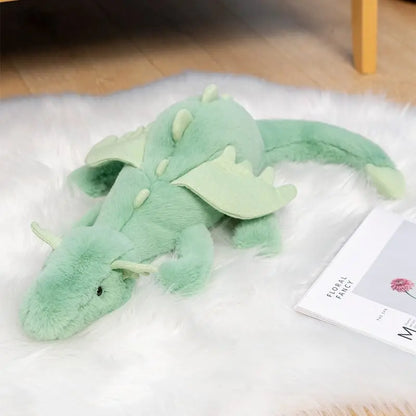 Sweet Laying Dragon Soft Plushie green