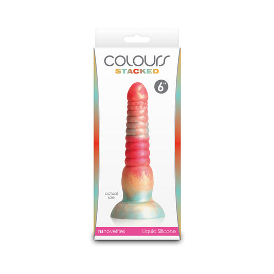 Colours Stacked 6 " Dildo Red/Gold