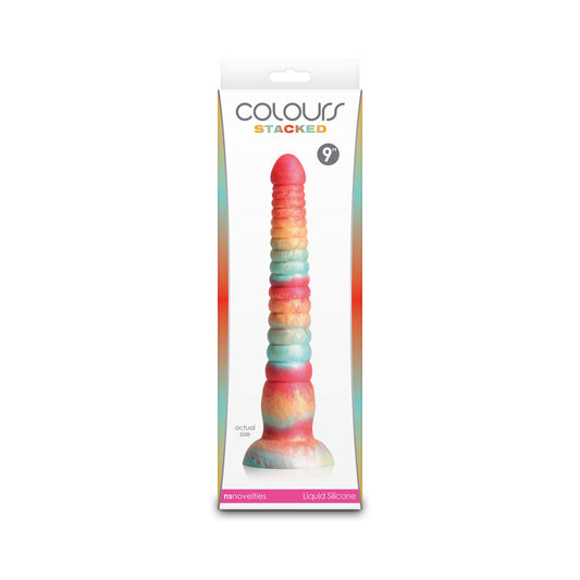 Colours Stacked 9 " Dildo Red/Gold