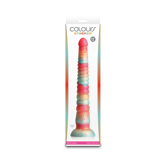 Colours Stacked 12 " Dildo Red/Gold