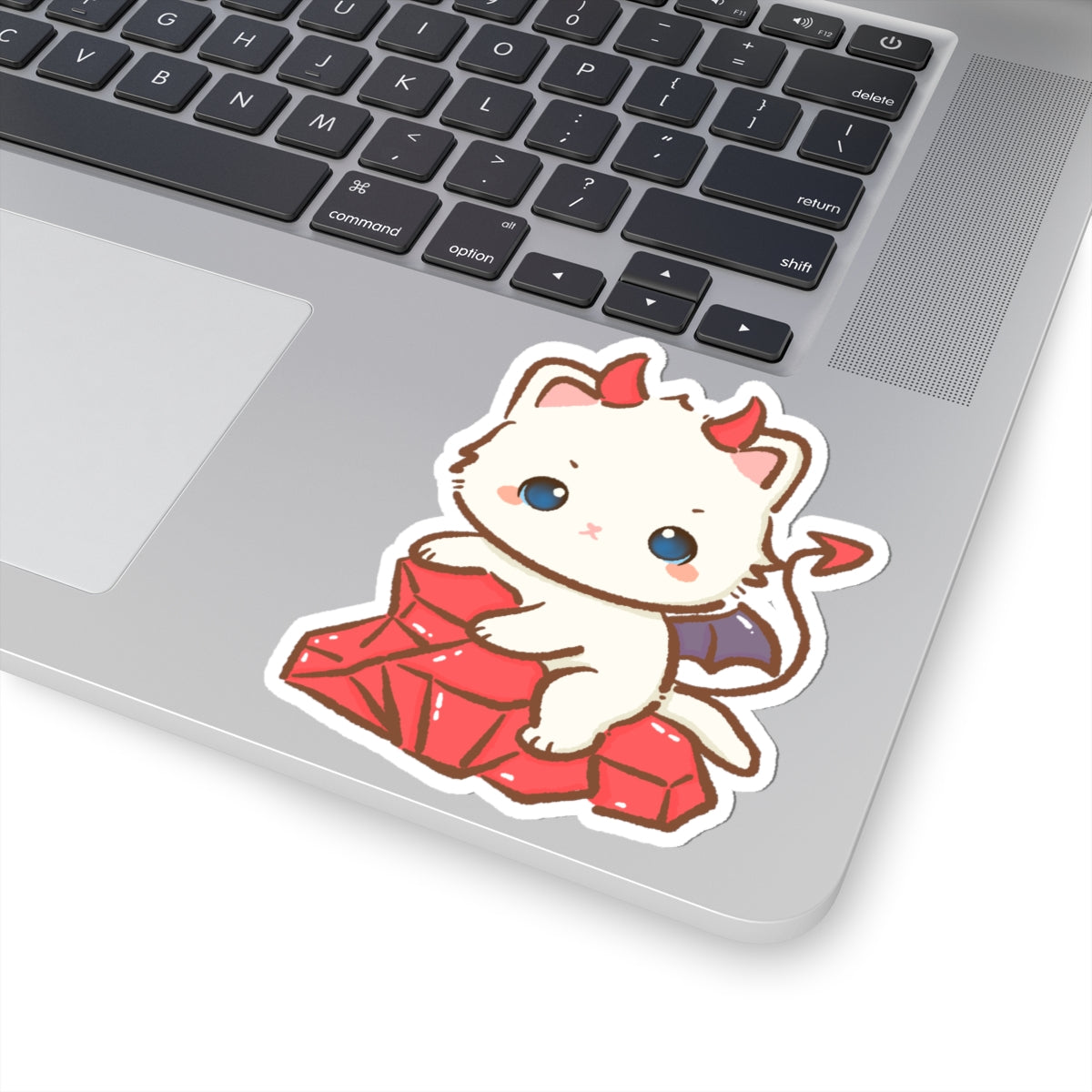Kawaii Demon Kitty Kiss-Cut Sticker - Puppy's Aesthetics