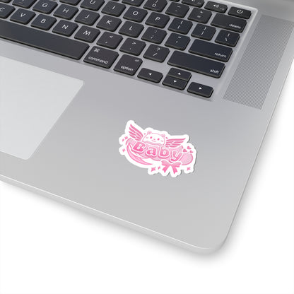 Kawaii Pink Baby Kiss-Cut Sticker - Puppy's Aesthetics