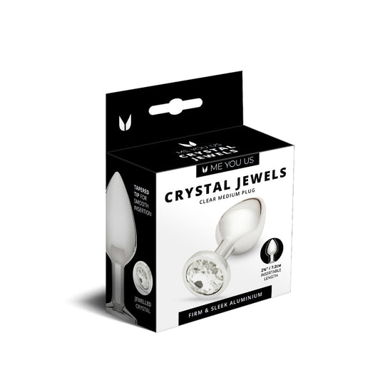 Me You Us Crystal Jewels Metal Plug Clear Medium