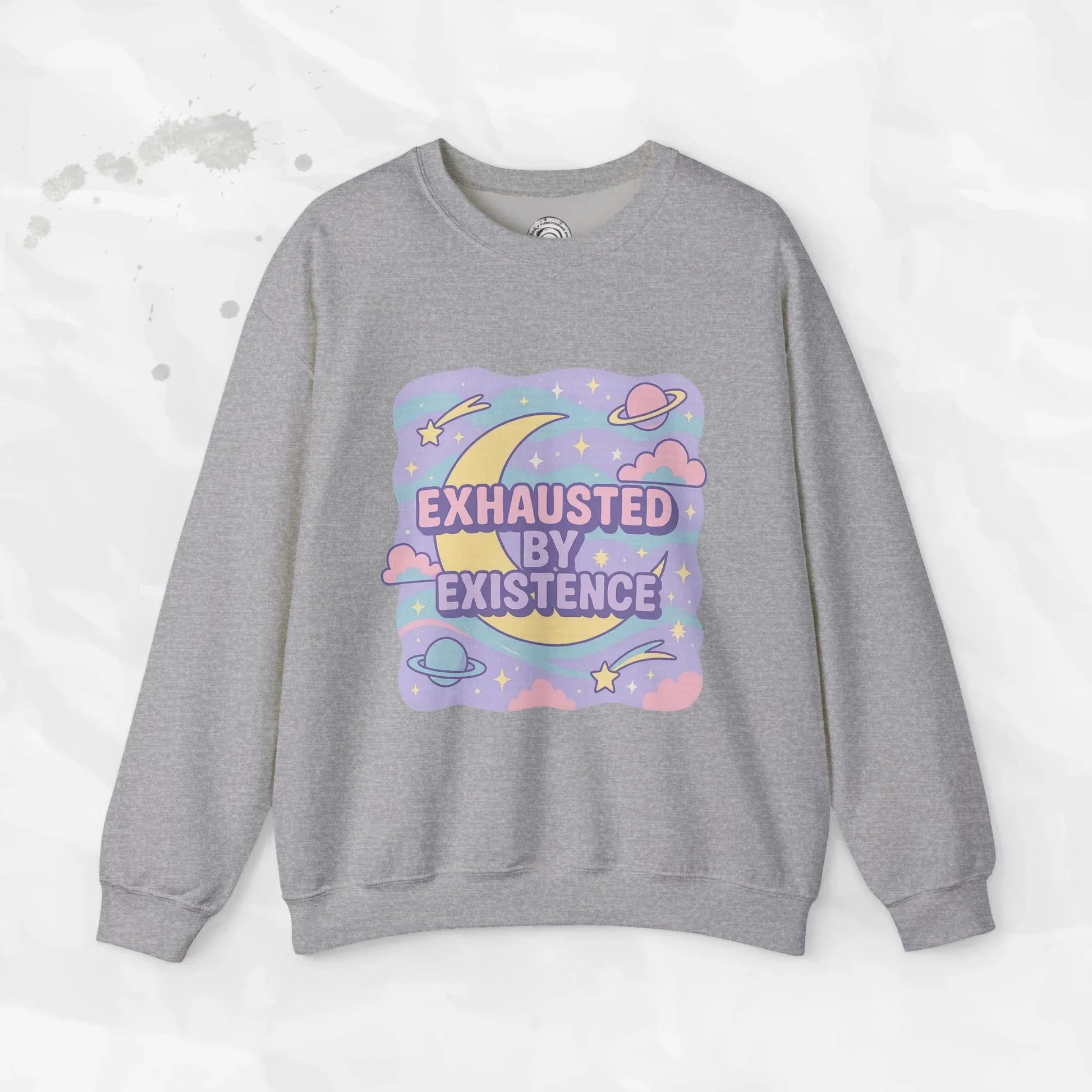 Exhausted by Existence Crew Sweater (Colors) - Puppy's Aesthetics
