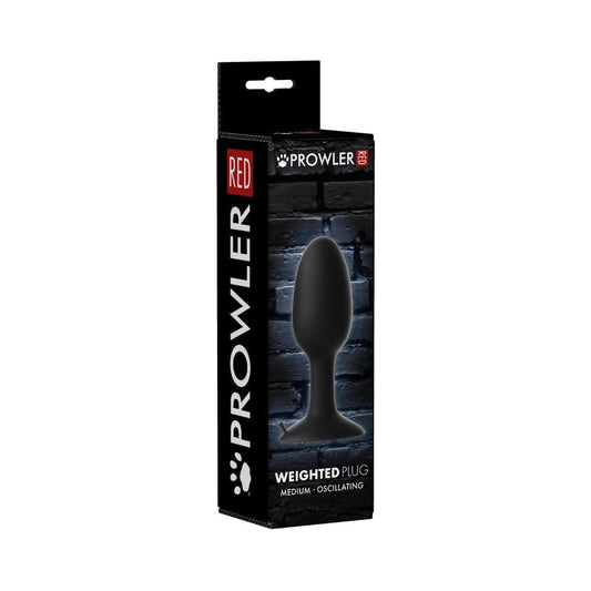 Prowler RED Weighted Butt Plug Black Medium