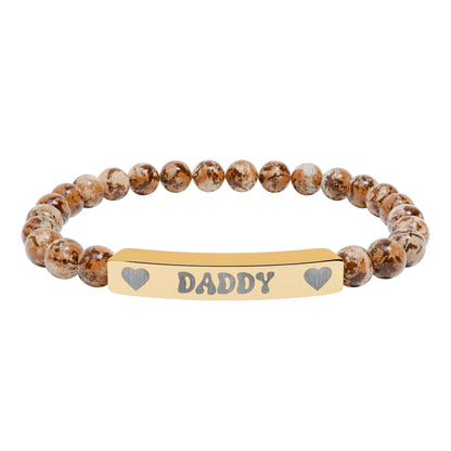 Daddy Natural Stone Bracelet (Colors) - Puppy's Aesthetics