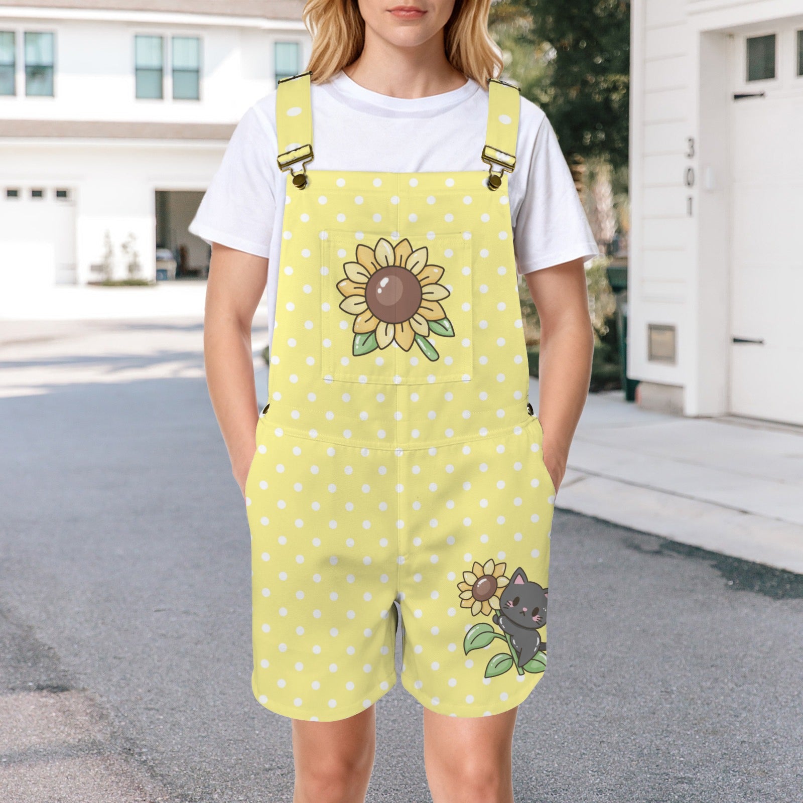 Cute Sunflower Unisex Huggeralls