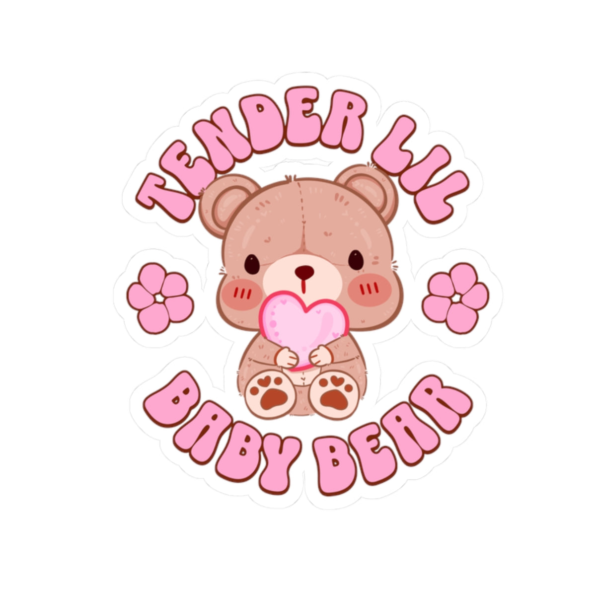 Tender Lil Baby Bear Kiss-Cut Sticker - Puppy's Aesthetics