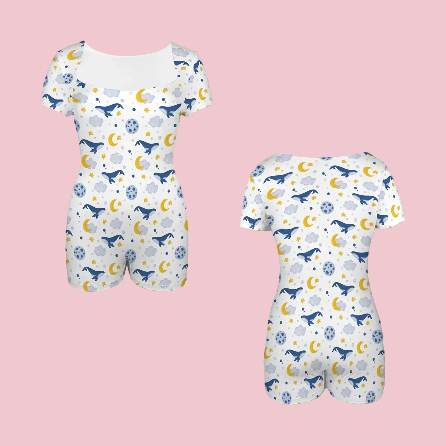 Sleepy Whale Dreams Play Romper - Puppy's Aesthetics