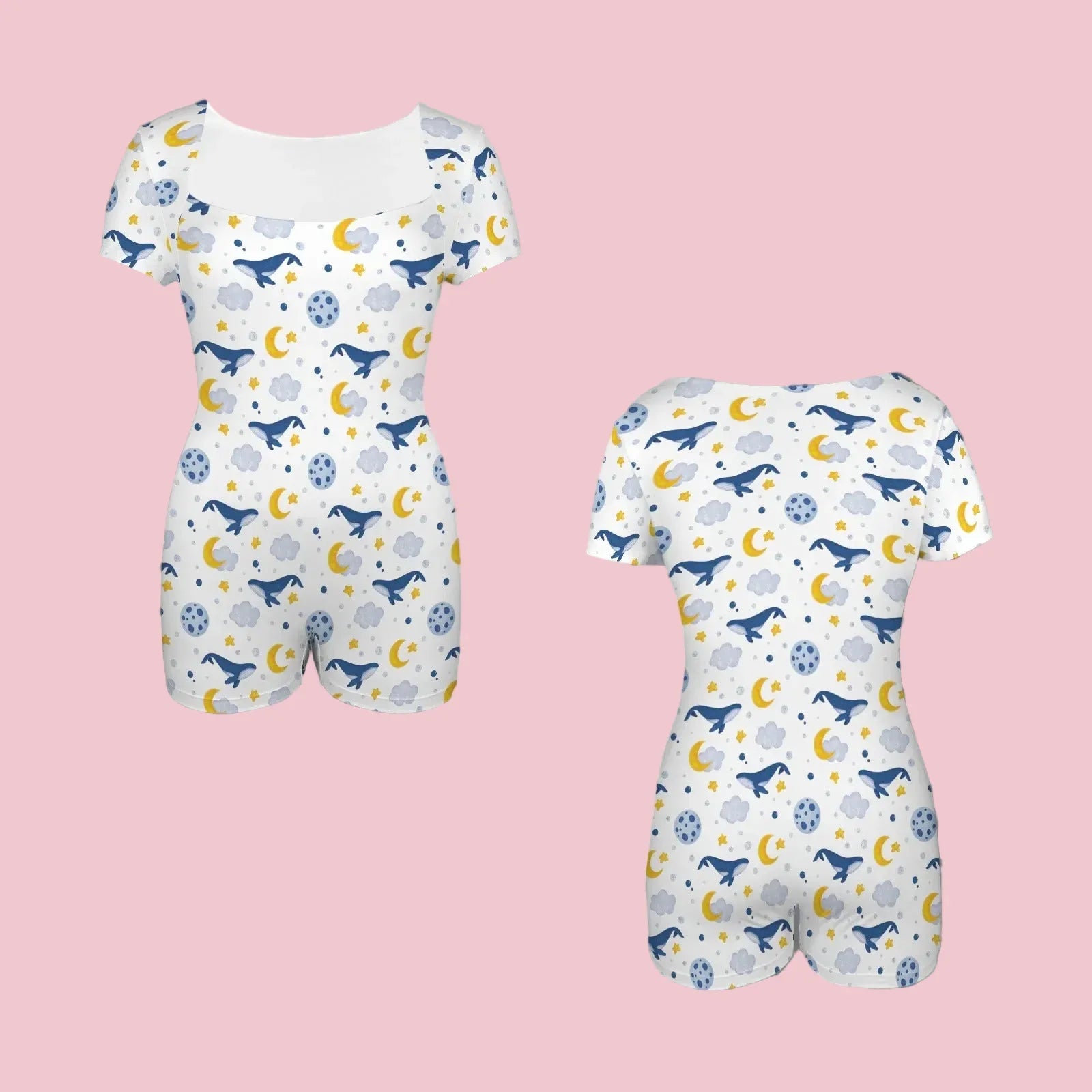 Sleepy Whale Dreams Play Romper - Puppy's Aesthetics