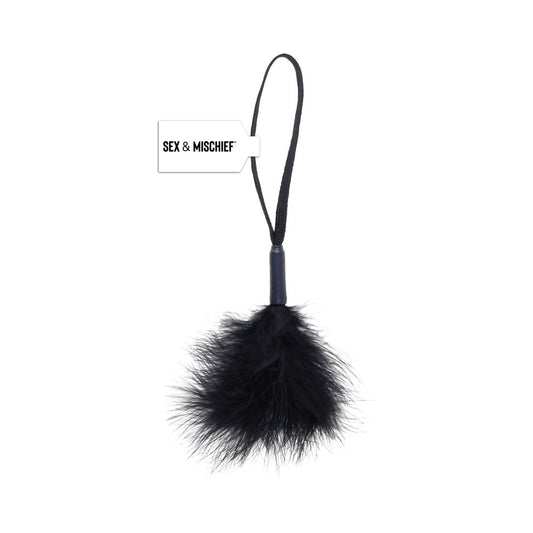 Sportsheets Sex & Mischief Peaches 'n CreaMe Wrist Feather Tickler Black
