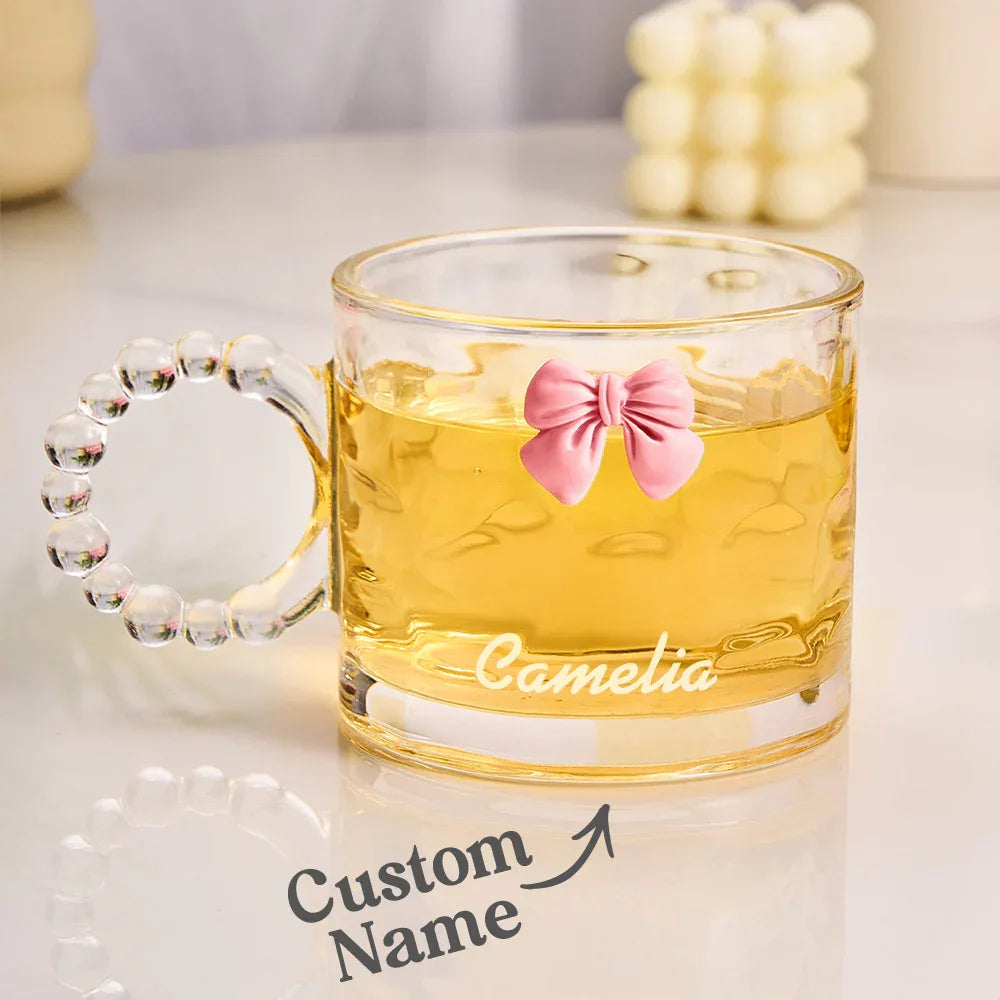 Personalized Coquette Bow Cup - Puppy's Aesthetics
