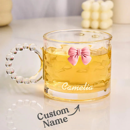 Personalized Coquette Bow Cup - Puppy's Aesthetics