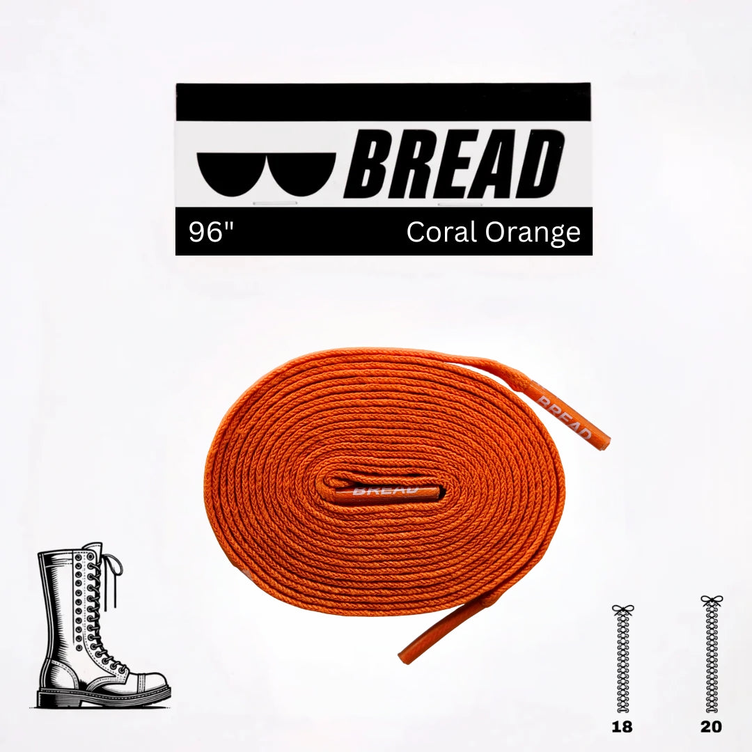 Bold Coral Orange Elastic Shoelaces - Puppy's Aesthetics