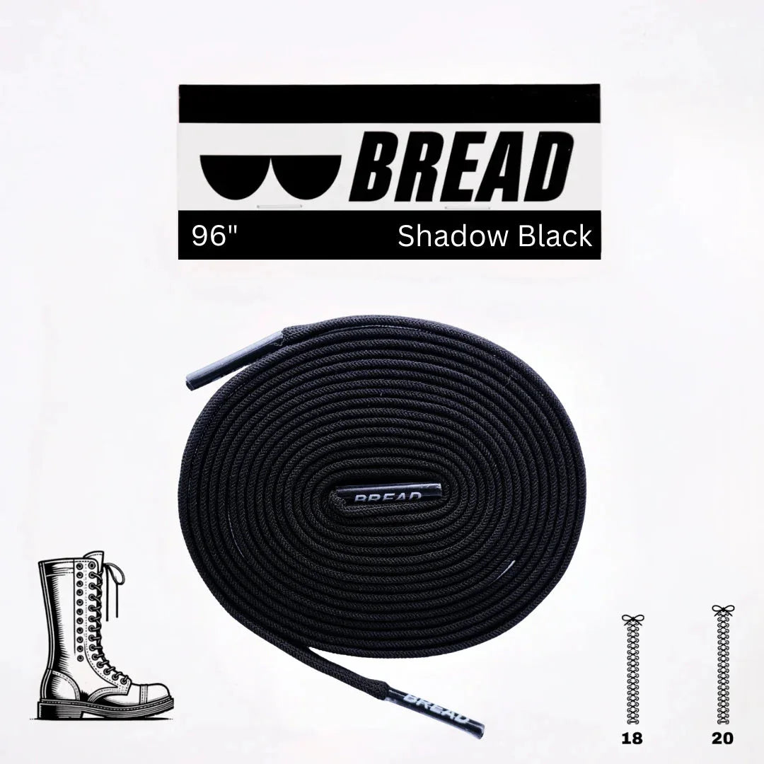 Dark Shadow Black Elastic Shoelaces - Puppy's Aesthetics