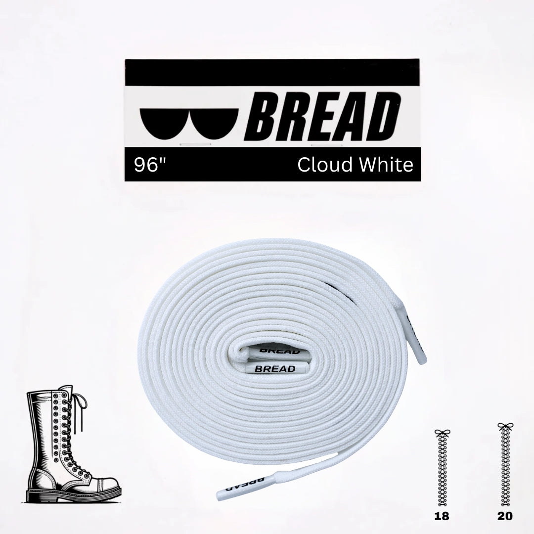 Soft Cloud White Elastic Shoelaces - Puppy's Aesthetics