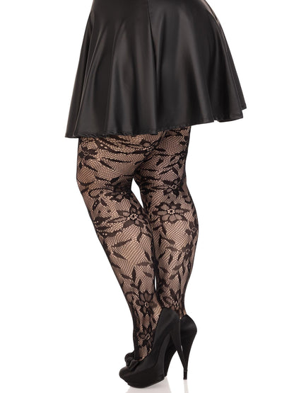 Chantilly Floral Lace Tights