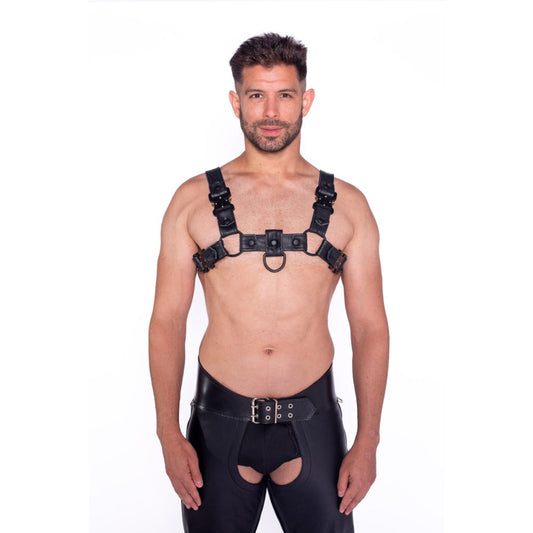 Prowler RED Bull Harness Black with Metal Fittings XL