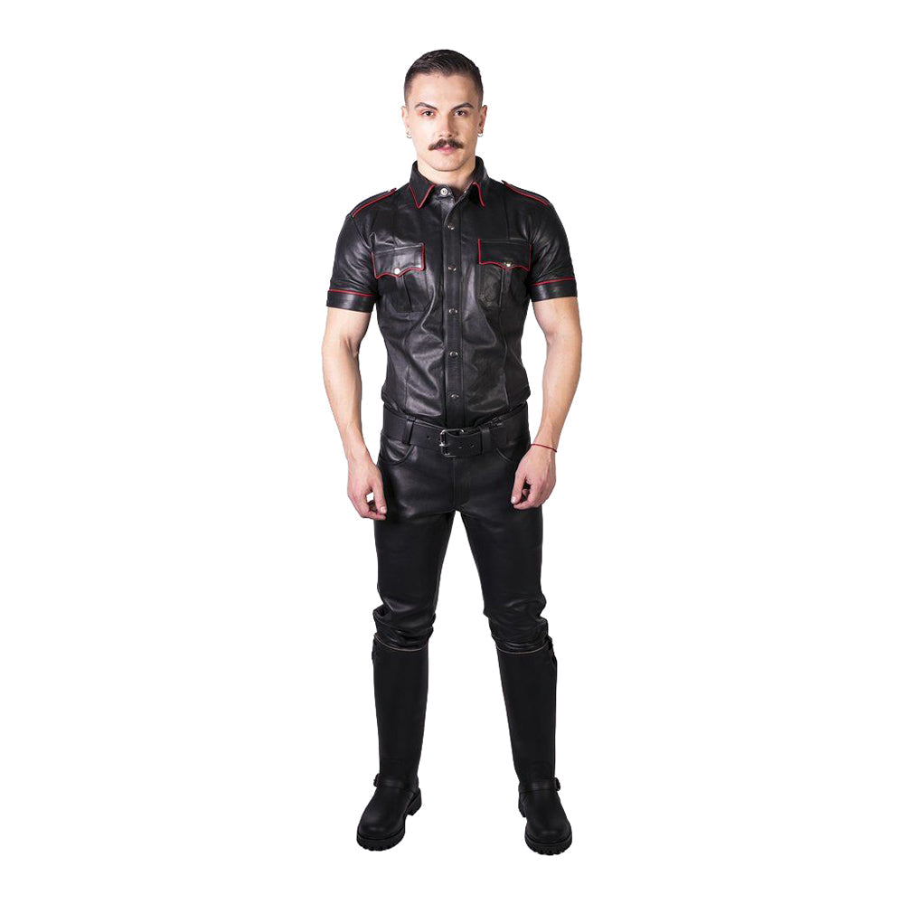 Prowler RED Leather Jeans Black 32 "