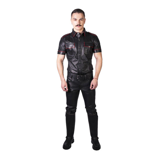 Prowler RED Leather Jeans Black 35 "