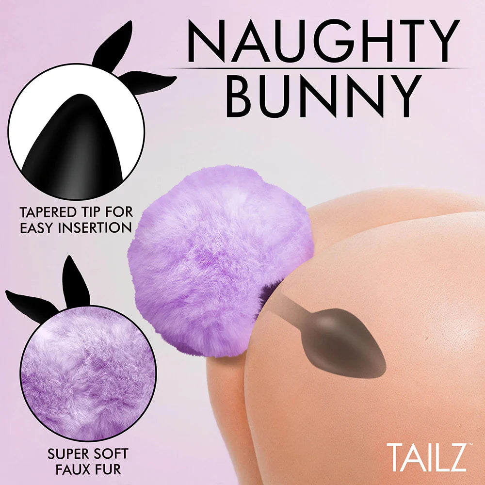 Tailz Purple Fluffy Bunny Tail Plug