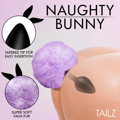 Tailz Purple Fluffy Bunny Tail Plug