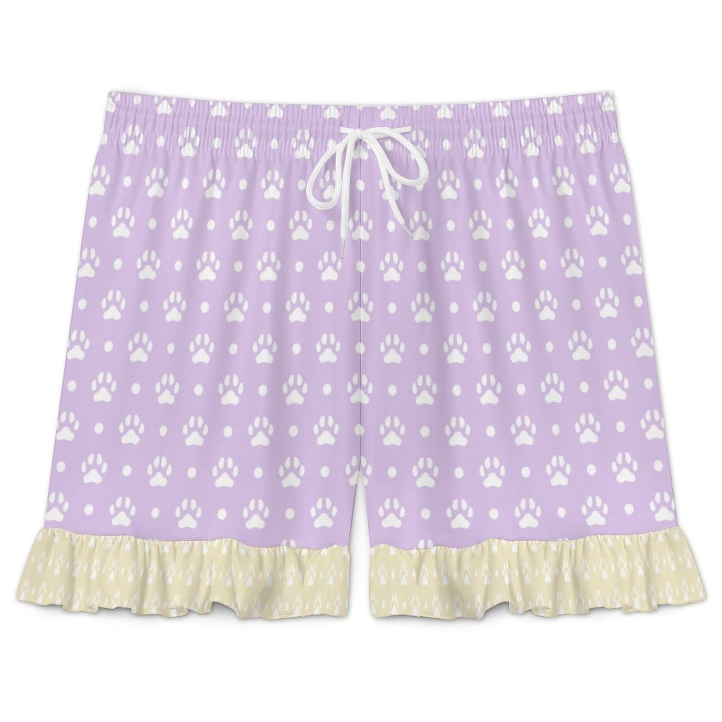 Sweet Puppy Paw Ruffle Pajama Set
