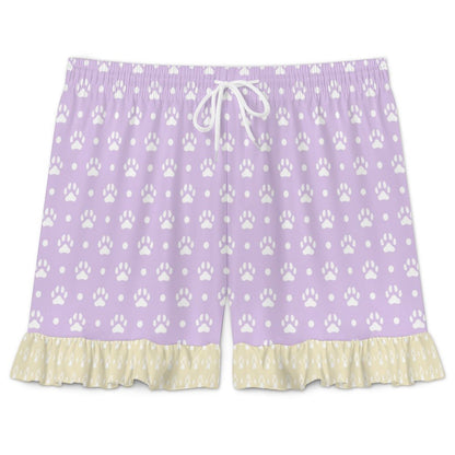 Sweet Puppy Paw Ruffle Pajama Set