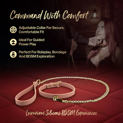 Ardor Pink Collar & Leash Set