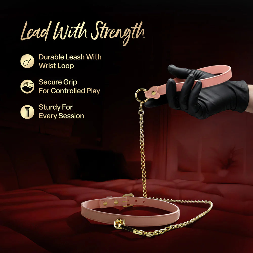 Ardor Pink Collar & Leash Set