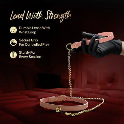 Ardor Pink Collar & Leash Set