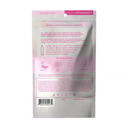 GLYDE ULTRA Ultrathin Latex Condoms (Strawberry/12 Count)