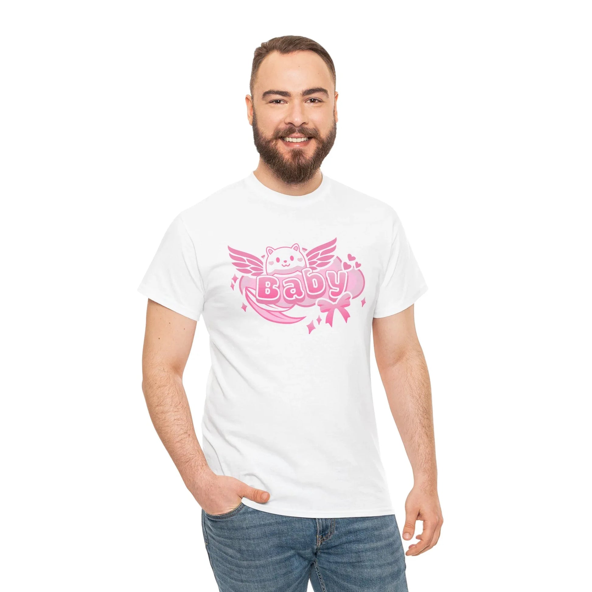 Soft Baby Pink Wings Play Tee - Puppy's Aesthetics