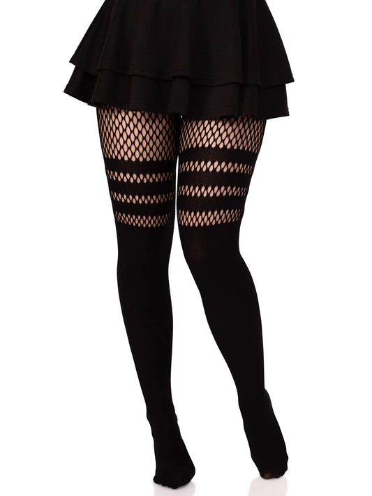 Ada Tights with Fishnet Accent - Puppy's Aesthetics
