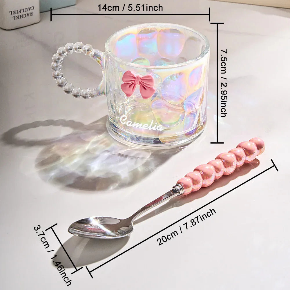 Personalized Coquette Bow Cup - Puppy's Aesthetics