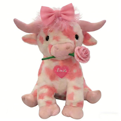 Valentine Sweetheart Pink Cow Plush - Puppy's Aesthetics