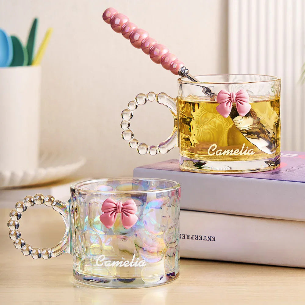 Personalized Coquette Bow Cup - Puppy's Aesthetics