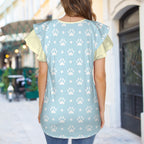 Paws Ruffle Blouse