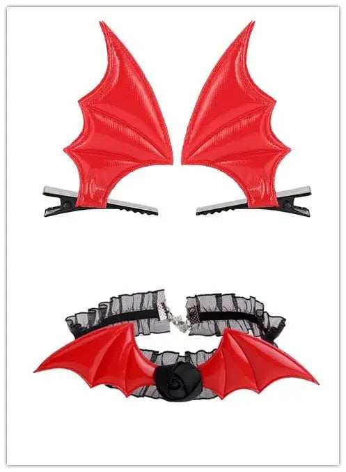 Sexy Lace Bat Wings Choker 08