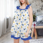 Sleepy Whale Ruffle Pajama Set