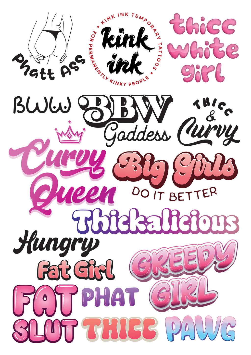 A4 BBW (Big Beautiful Woman) (Mega Sheet)