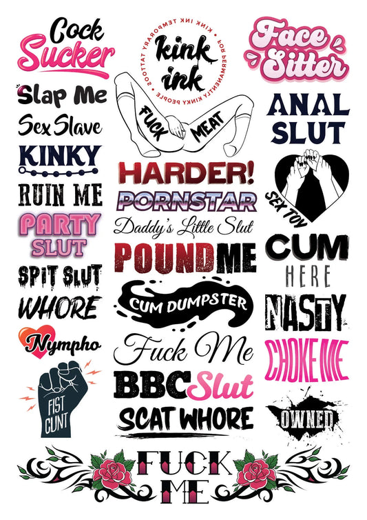 Hardcore Words and Phrases (Mega Sheet #2) - Puppy's Aesthetics