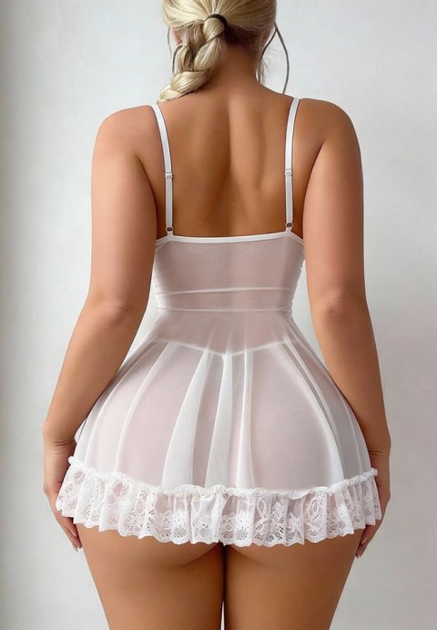 Love Me Lace Babydoll with Flared Skirt