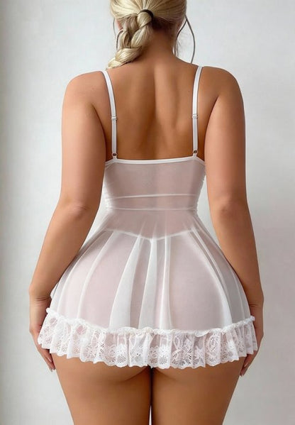 Love Me Lace Babydoll with Flared Skirt